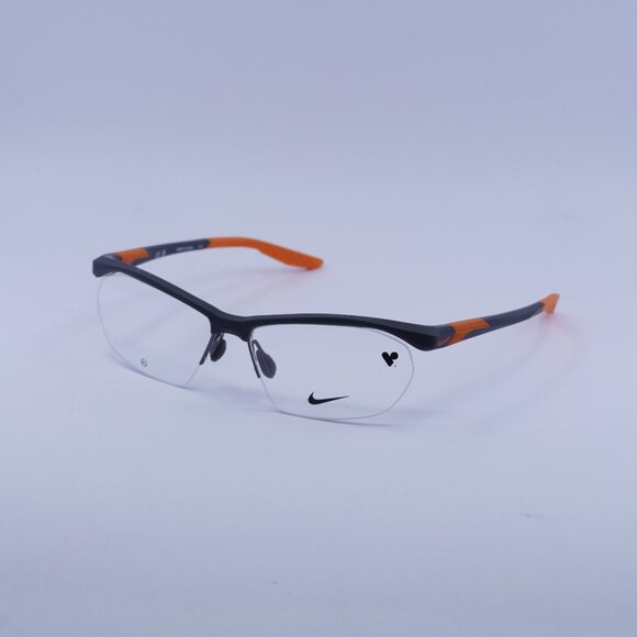 Nike NIKE 7401 034 Eyeglasses Matte Dark Grey 58mm Rectangle Frame - Picture 1 of 10